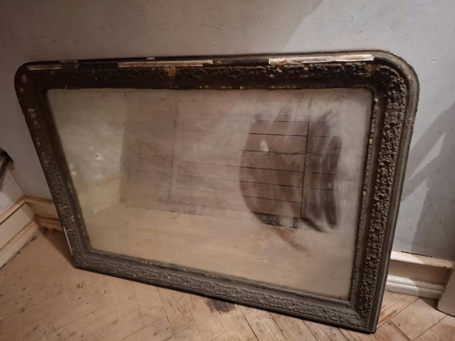 2 Espelhos antigos 100×80 cm e 100x80 cm – Moldura trabalhada – Vintage