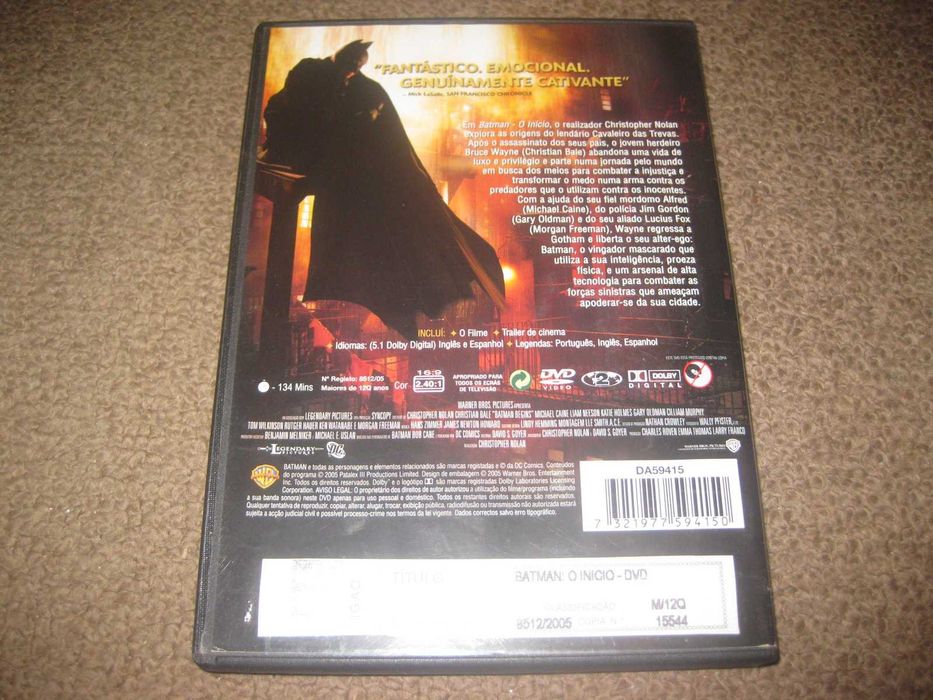 DVD "Batman - O Início" com Christian Bale