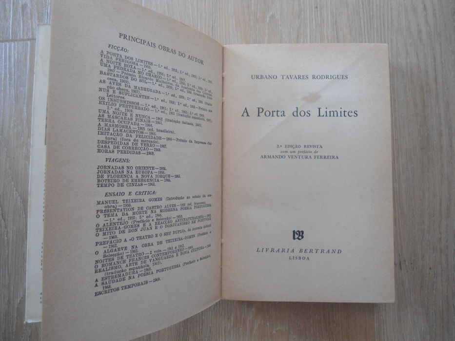 A Porta dos Limites por Urbano Tavares Rodrigues