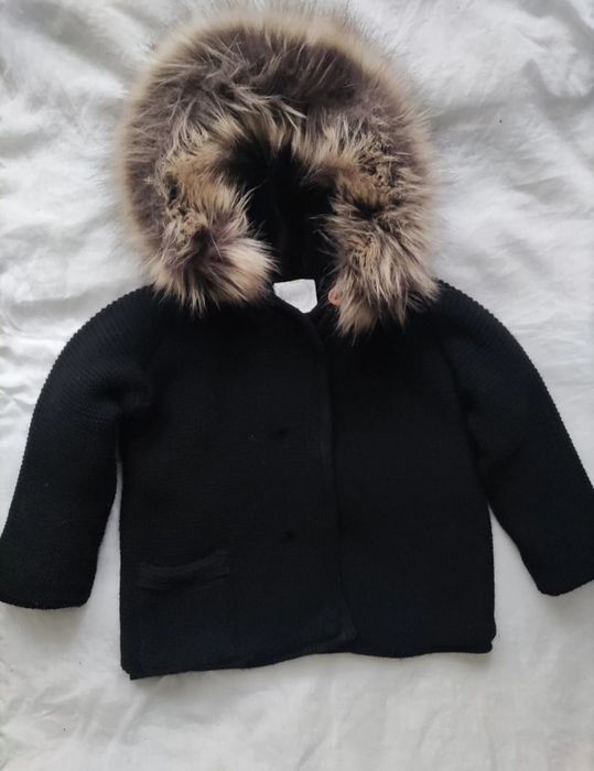 Kurtka miś ręcznie tkany z wełny Lattante