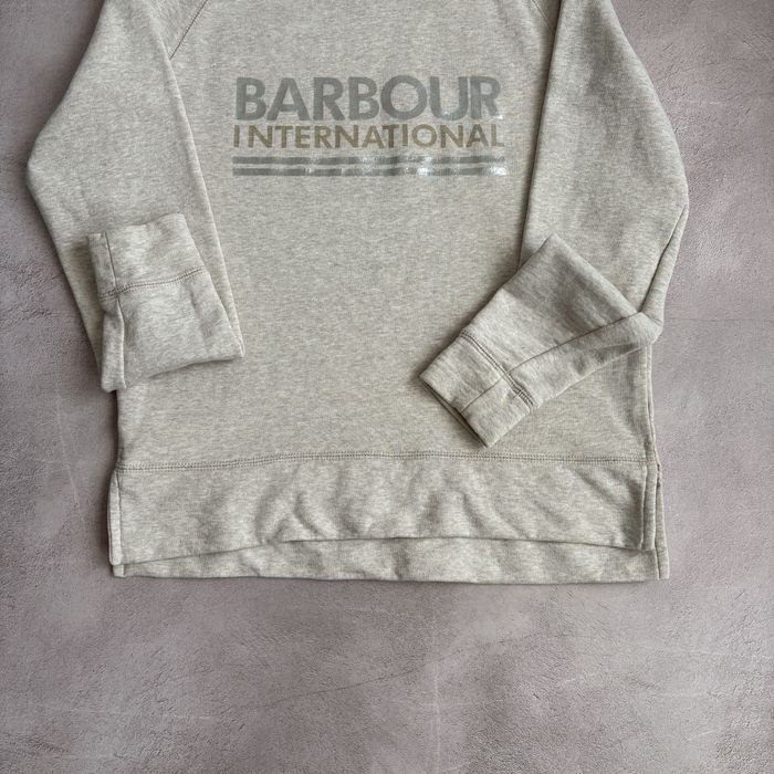 Barbour International Women Raglan Sweatshirt Silver Foil Logo