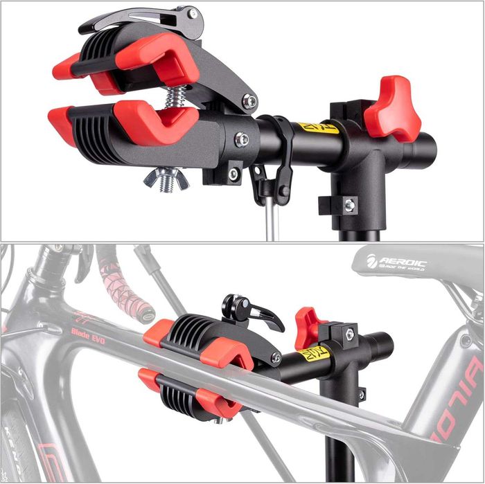 Suporte de Manutenção para Bicicleta Dobrável | Suporte de Reparação com Rotação 360° | Bandeja Magnética para Ferramentas | Até 27 kg (60 lbs)