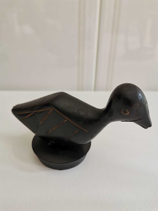 3 peças arte africana pau preto