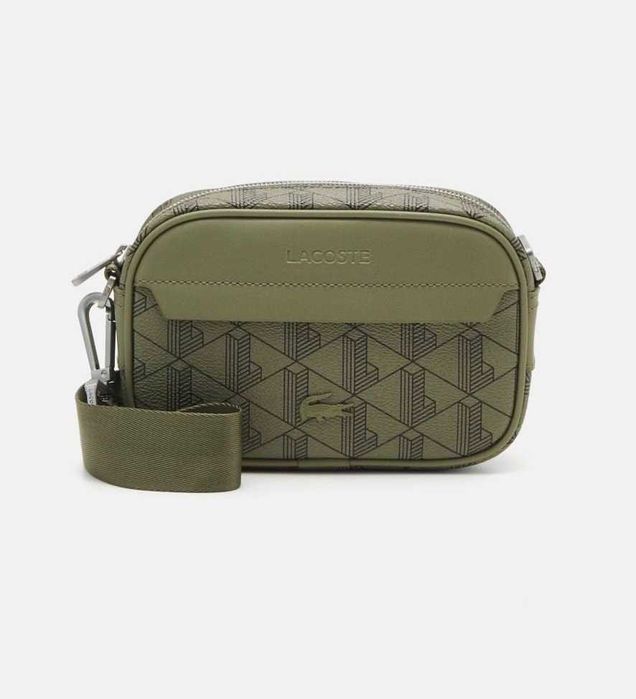 100% ОРИГИНАЛ Lacoste monogram crossbody castlerock мужская хаки сумка