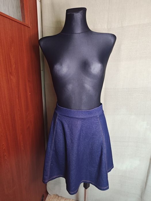 Spódnica denim, wygodna, sportowa, granatowa