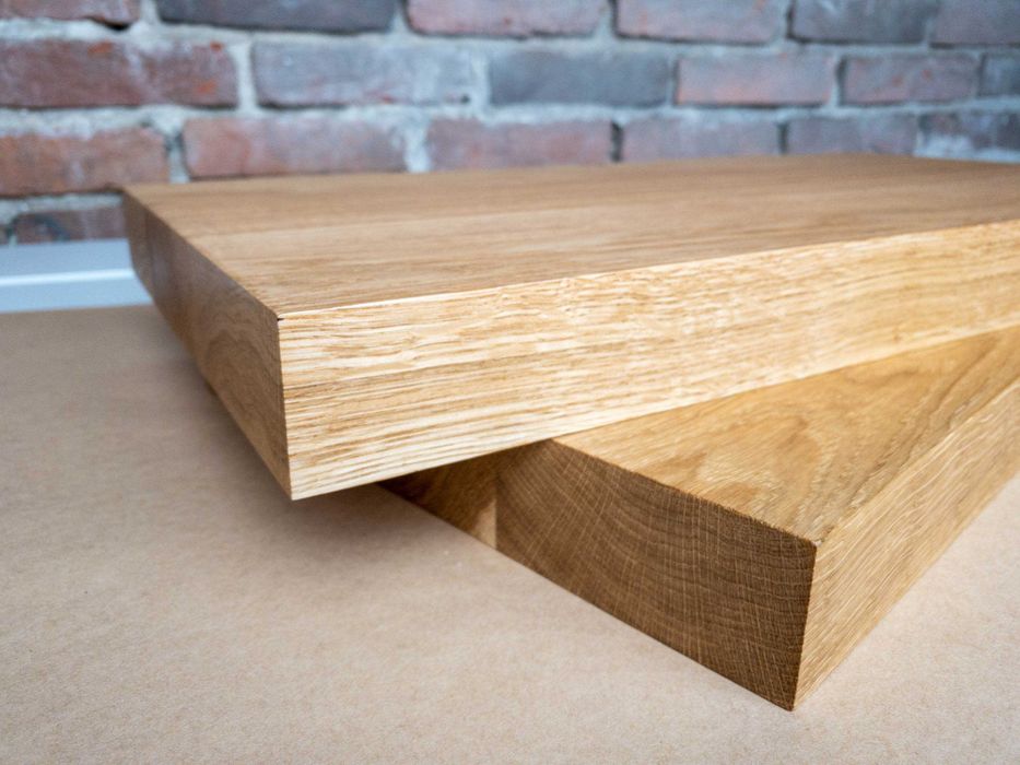 Półka dębowa, lity dąb 4 cm grubości