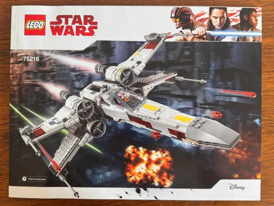 LEGO 75218 X-Wing Starfighter, completo com  minifiguras, instruções, caixa