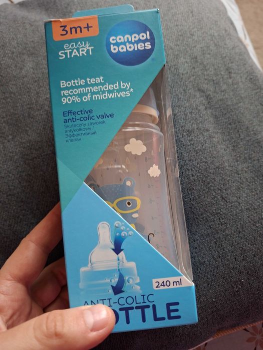 нова дитяча пляшка для годування canpol babies 240ml 3m+