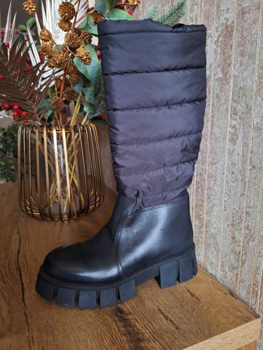 Продам нові жіночі чоботи, шкіра. Демісезон.