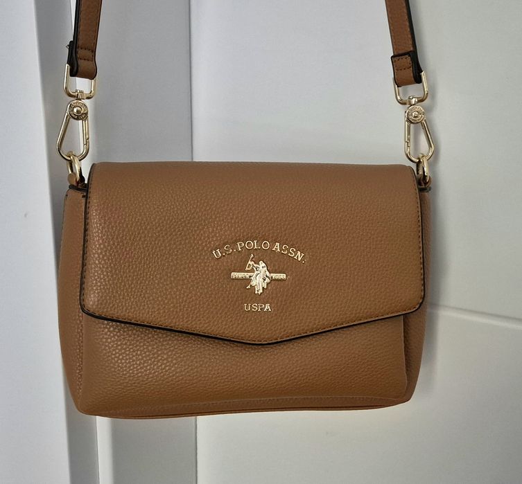 Torebka U.S. POLO ASSN. nowa, listonoszka, camel, brąz