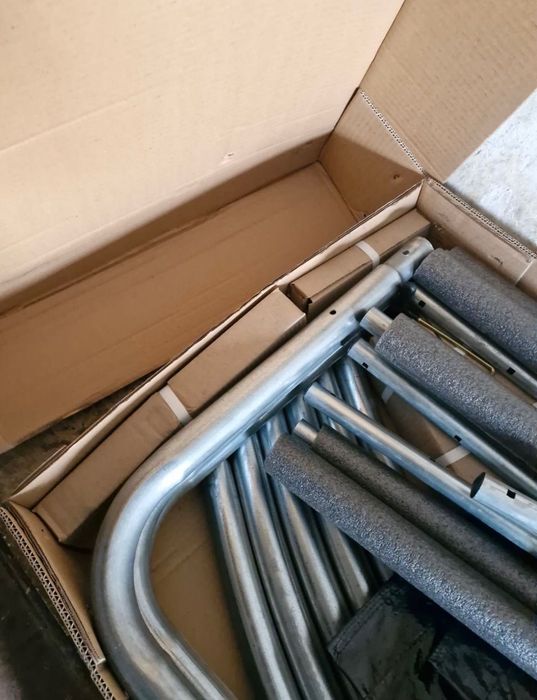 Батут дитячий з сіткою та драбинкою 140,183,252,312, 404 см