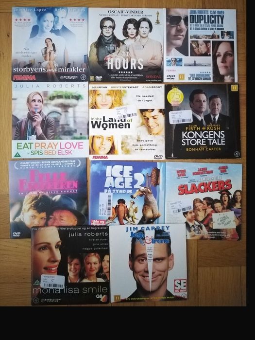 Zestaw filmów DVD 20 szt w j. Angielskim z duńskimi napisami