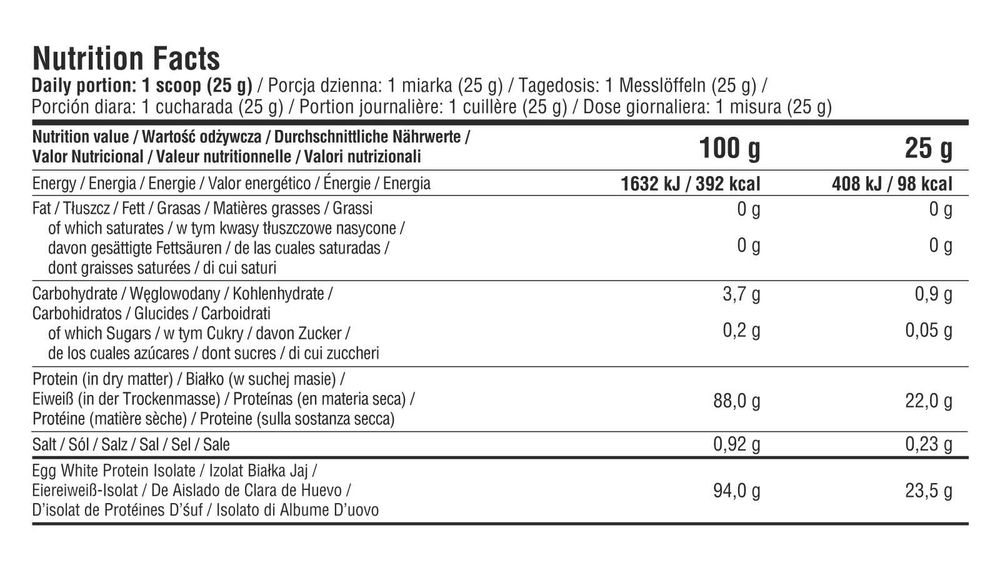 7Nutrition EGG Protein Isolate 500g Izolat Białka JAJ Bez Laktozy Krem Kataloński