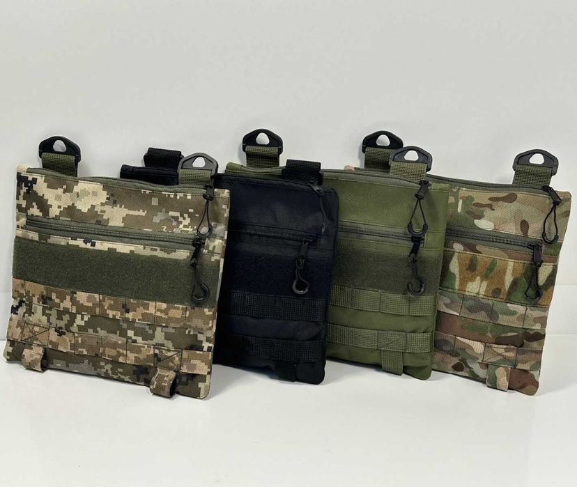 Сумки - органайзери через плече. Є: піксель, олива, мультикам, чорні