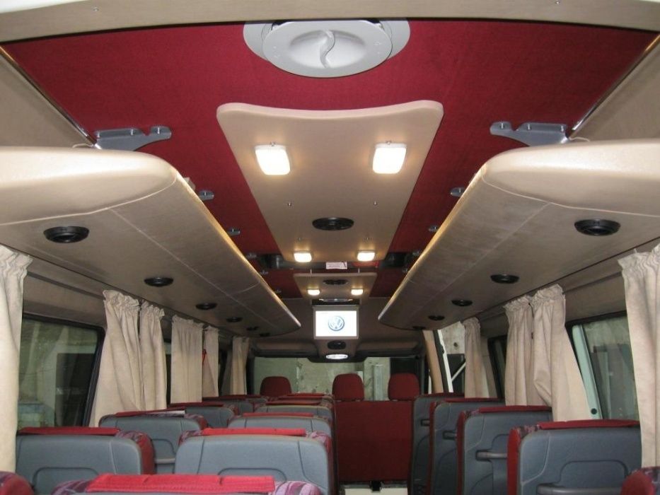 Обшивка сидений перетяжка салона переоборудование переобладнання бусів