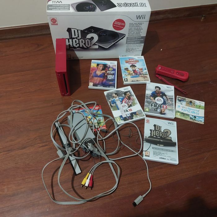 Wii + jogos + comandos