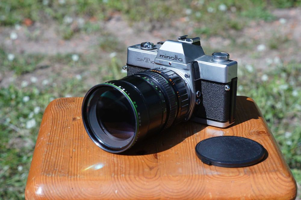 Minolta SRT 101 + 3 obiektywy, mocowanie MD Rokkor
