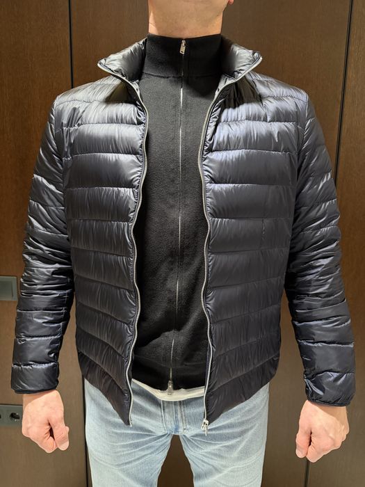 Легкий пуховик Massimo Dutti L темно синій