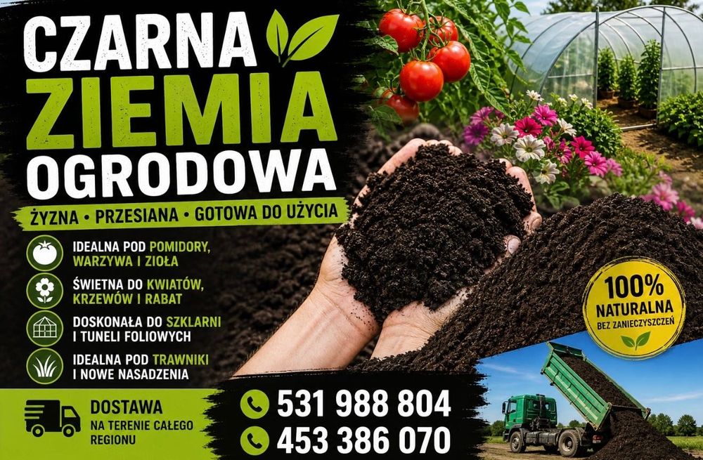 Ziemia czarna pod trawnik tradycyjny trawnik z rolki pod warzywa ziemia siana czarnoziem
