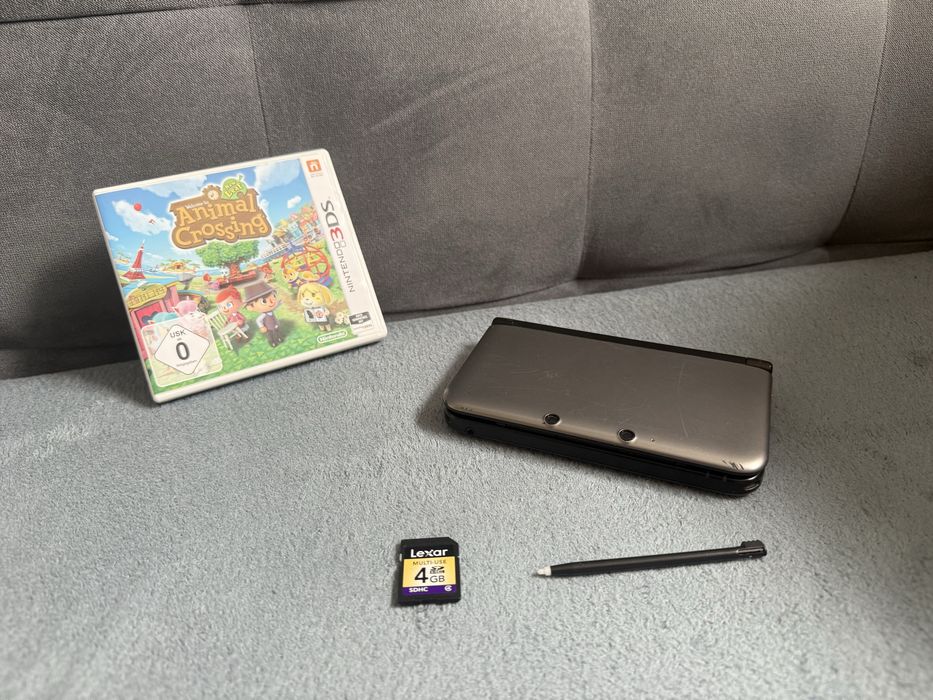 Konsola nintendo 3ds XL, + animal crosing new leaf
