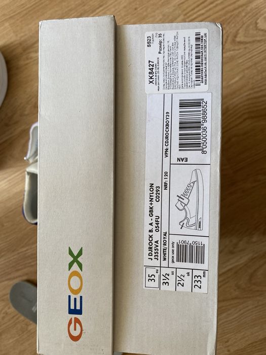 Кеди мокасіни GEOX 35 р