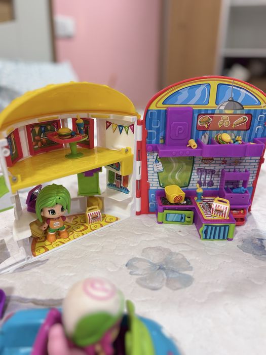 Pinypon parque de diversões, barco pirata e hamburgaria