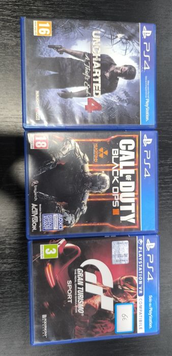 Call of duty black ops 3/Uncharted 4/Gran turismo sport PlayStation 4