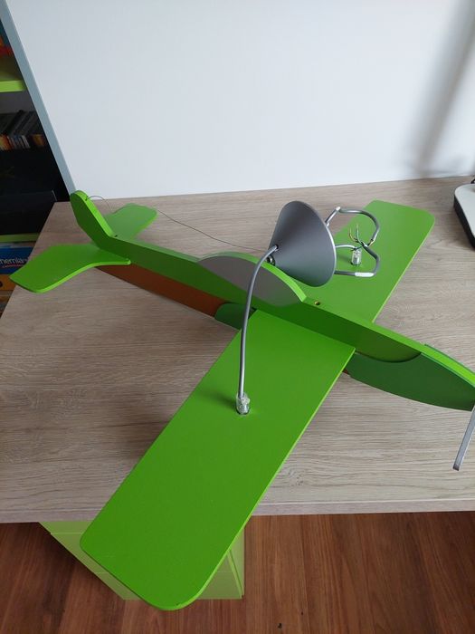 Lampa samolot zielony