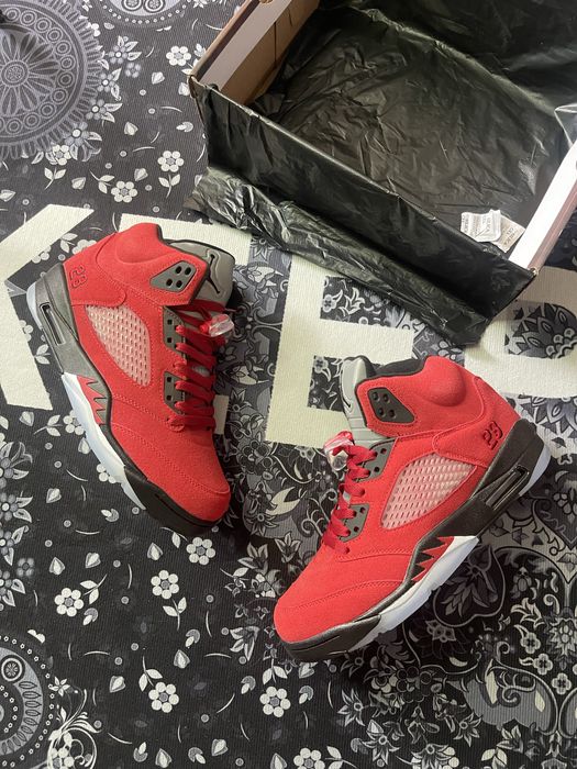 Jordan 5 Retro Red 42 Raging Bull Джордани красные