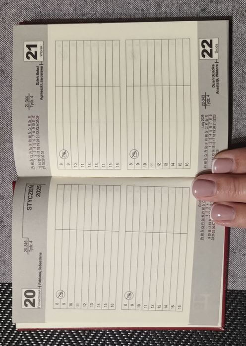 NOWY Kalendarz 2025 - elegancki bordowy