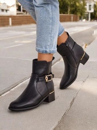 2 KOLORY 36 37 38 botki 39 40 41 sztyblety na obcasie z klamerką ociep