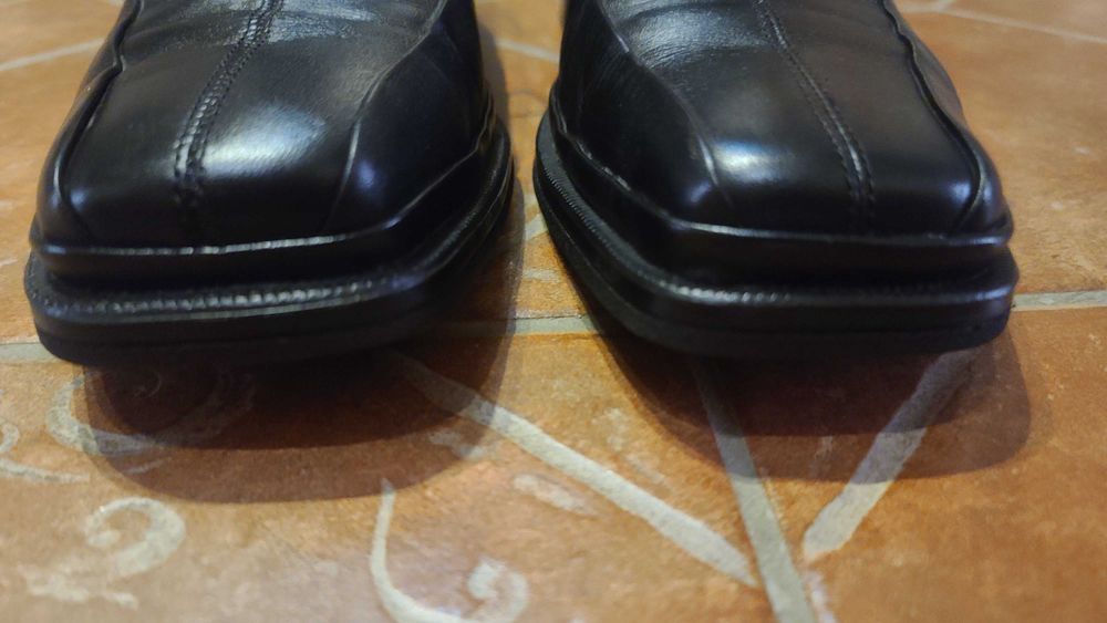 Туфлі чоловічі Clarks man shoes size 8 ½ UA42,5 чорні натуральна шкіра