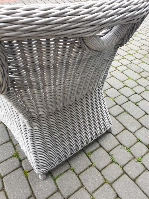 Masywne krzesła ogrodowe z technorattanu 8 sztuk