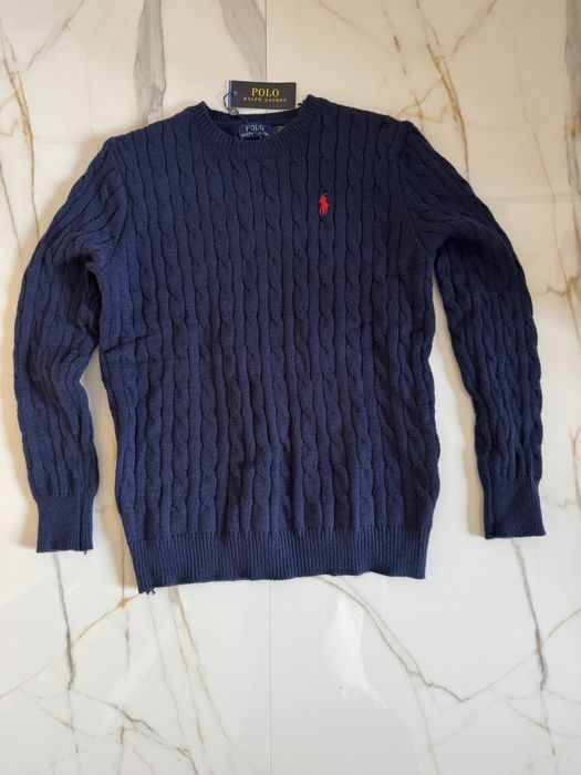 Granatowy Sweter Polo Ralph Lauren