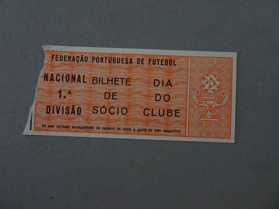 Bilhete de futebol Federação Portuguesa de Futebol - Nacional 1ª divisão