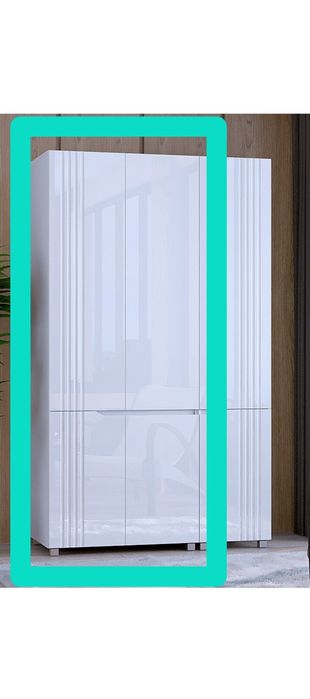 Біла глянцева шафа, шкаф, гардероб
