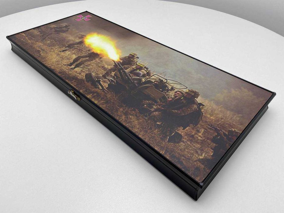 Нарди зі скла "ЗСУ". Подарунок військовому чоловіку, татові, командиру