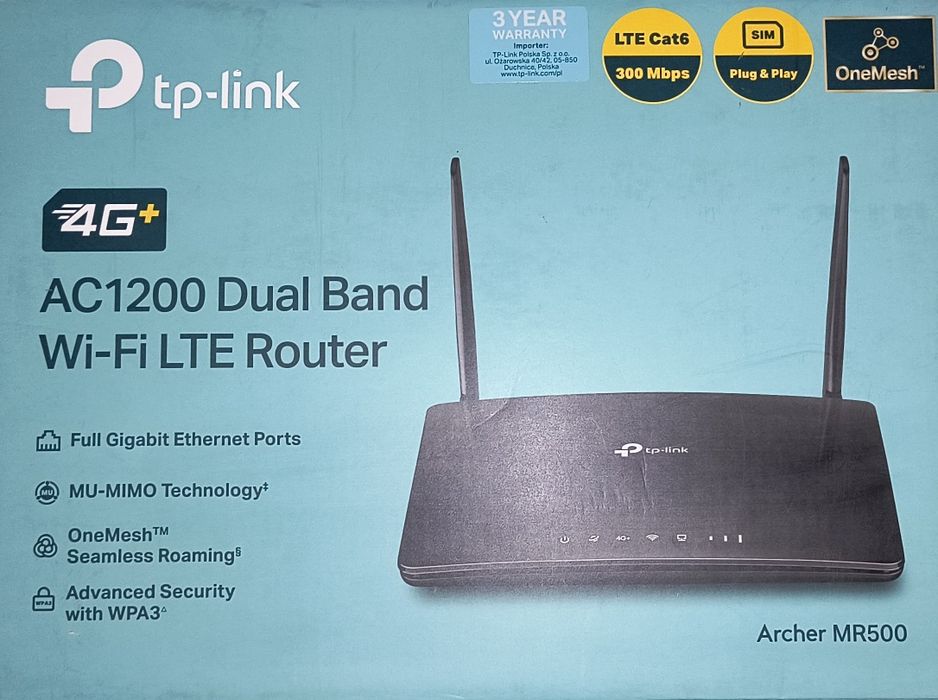 Router TP-Link Archer MR500 gwarancja do 06.11.2026