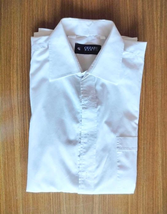 Koszula męska biała wizytowa prosta 41