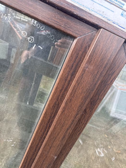 3x okno plastikowe 245x143 dab bagienny RU biale srodek (transport)