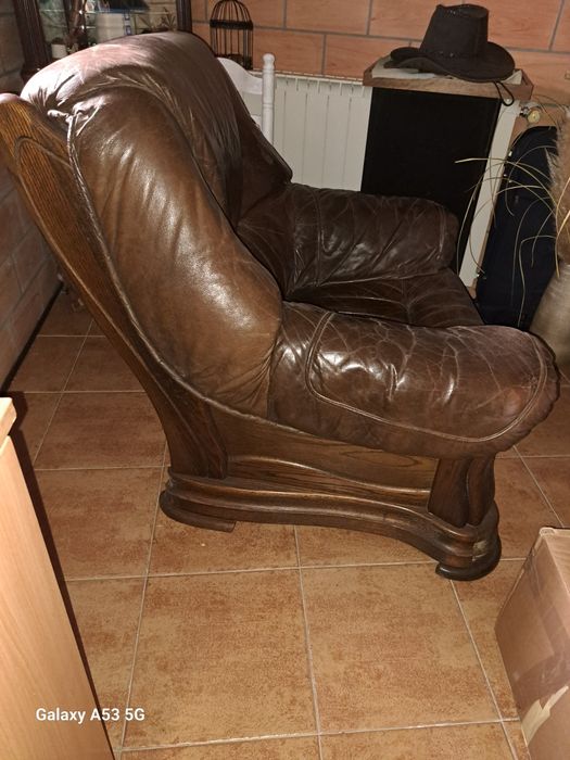Sofás em pele rusticos