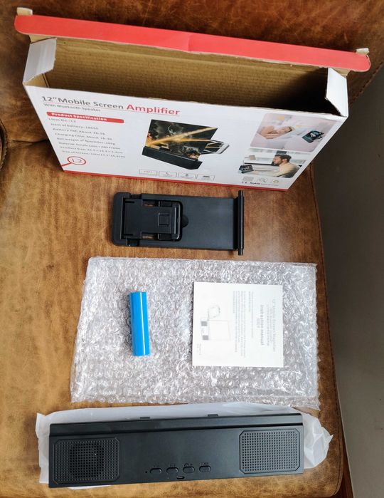 Amplicador de ecrã de telemóvel com colunas de som