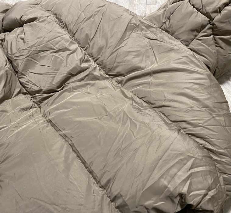 Новий обємний зимовий пуфер колір мокко/молочний шоколад