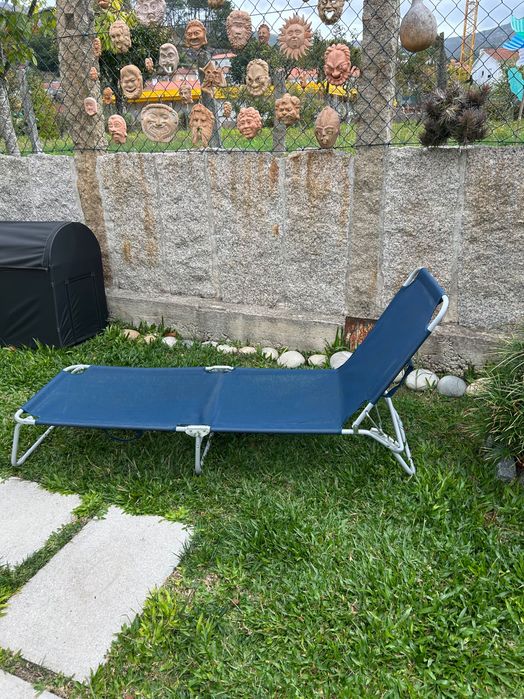 Guarda-sol de praia com abre buracos Espreguiçadeira de praia dobrável