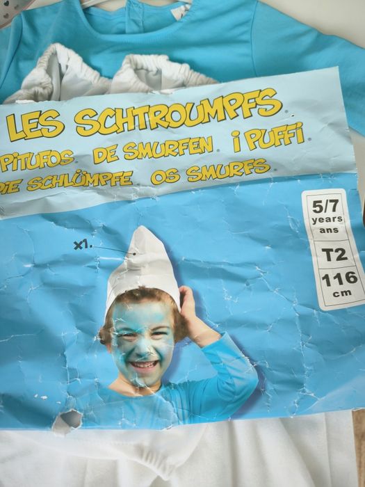 Disfarce Smurf criança