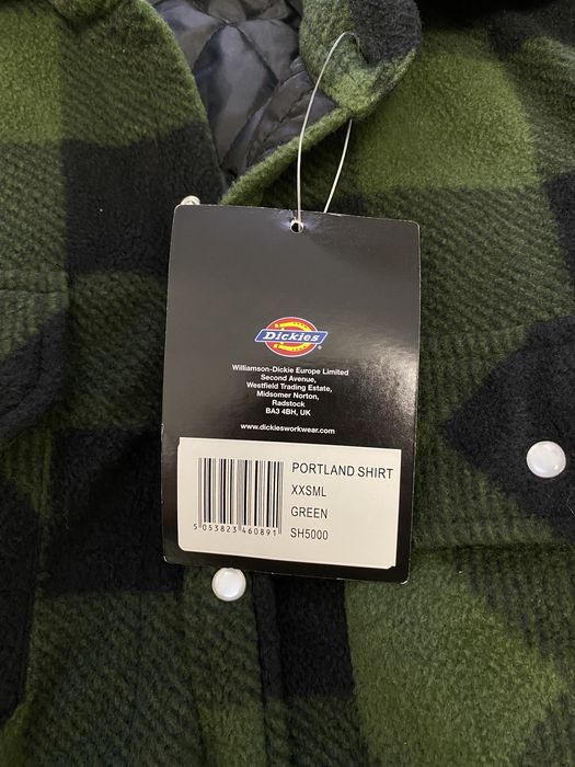 Куртка Dickies PORTLAND SHIRT зелена в клітинику тепла нова оригінал