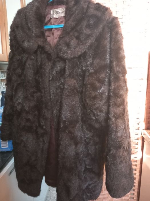 Casaco  de pelo castanho