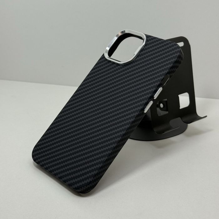 Чохол iphone 13/ 14 карбоновий з MagSafe. Чехол айфон 13/ 14 карбон