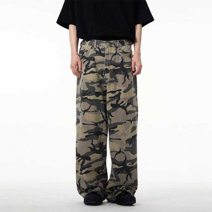 Унісекс карго камуфляжні штани. кrealtree, хакі baggy camo Y2K широкі