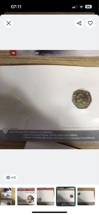 Moedas coleção Philae moeda do mês prata